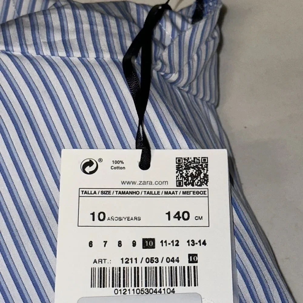 ZARA Kids | Blue/White | STRIPED HOODIE SHIRT LIMITED EDITION - Picture 6 of 6